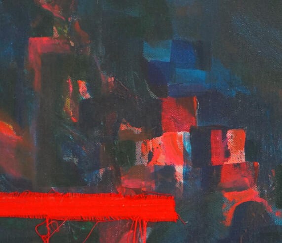 El caos que sangra, acrílico sobre lienzo, 2019